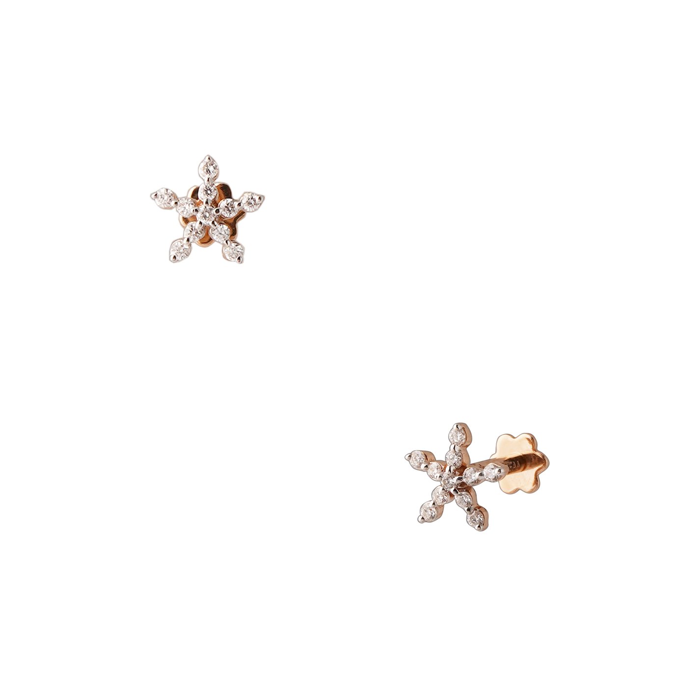 Diamond Nose Pins 18kt